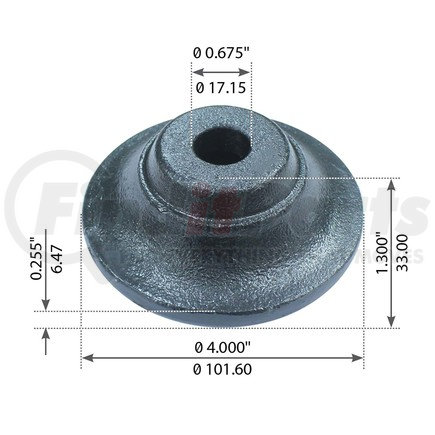 World American WA07-2030 Spigot - 0.675 in. ID, 4.000 in. OD, 0.255 in. Thick, for Navistar