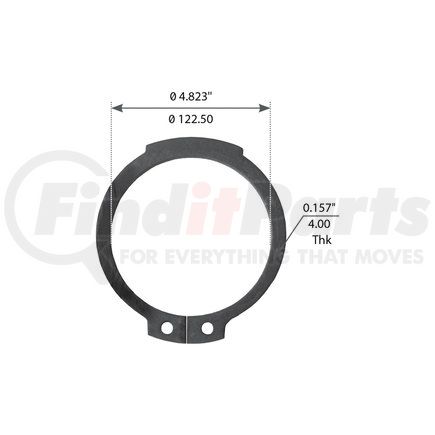 World American WA07-2251 Multi-Purpose Snap Ring - 4.823" ID, 0.157" Thick, for Volvo