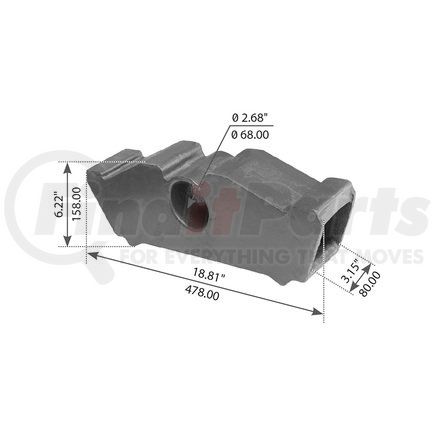 World American WA12-2070 Suspension Equalizer Beam - 18.81" Length, 3.15" Width, 2.68" Hole Dia, without Bushing