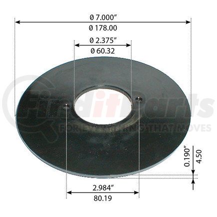 World American WA12-2235 Washer - 2.375 in. ID, 7.000 in. OD, 0.190 in. Thick, for Wear Pad