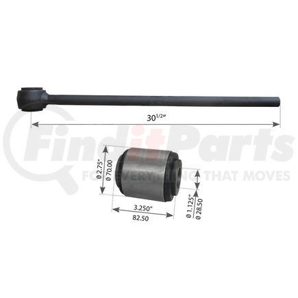 World American WA12-2431 Axle Torque Rod - 30.50" Length, 3.250" Height, 1.125" ID