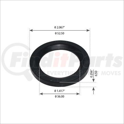 World American WA09-5030 Brake Cam Seal - 1-1/2" ID, 2" OD, 1/4" Thick, for Meritor Steer Axle