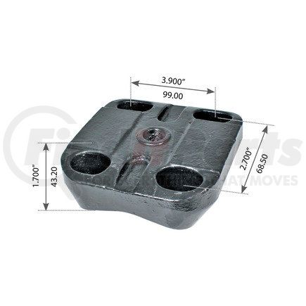 World American WA12-2519 REPLACEMENT TOP PLATE FOR VOLVO® REAR B, T-RIDE TANDEM, USA SERIES TRUCKS