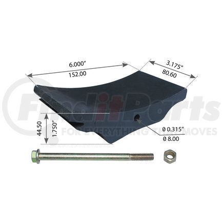 World American WA12-2522 Leaf Spring Insulator Retainer - 6.000" Length, 1.750" Small Width, 3.175" Height