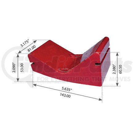 World American WA12-2523 Leaf Spring Insulator Retainer - 5.635" Length, 2.090" Small Width, 2.380" Large Width