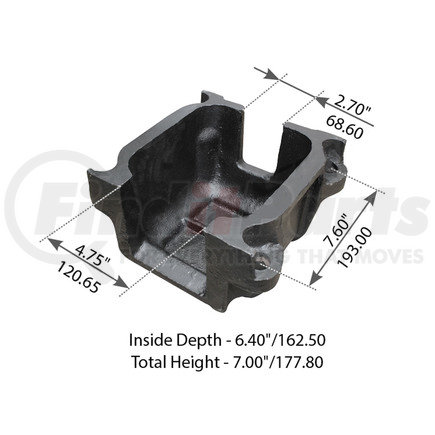 World American WA12-5211 Leaf Spring Insulator Retainer - 7.600" Length, 2.700" Small Width, 4.750" Large Width