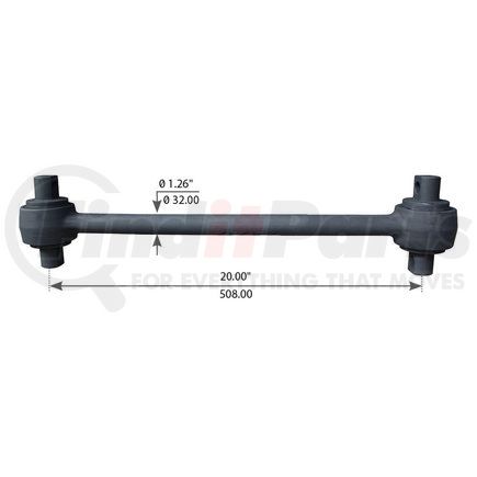 World American WA12-5241 Axle Torque Rod - Rigid, 20.000 Angle, 0 Degree, with Bushing, for Mack