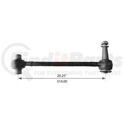 World American WA12-5255 Axle Torque Rod - Rigid, 20.250 Angle, 0 Degree, with Bushing, for Mack