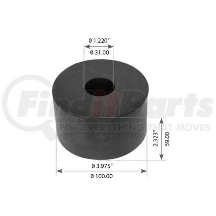 World American WA19-5000 Fifth Wheel Bushing - 1-1/4" ID, 4.0" OD, 2-1/4" Length, for Fontaine