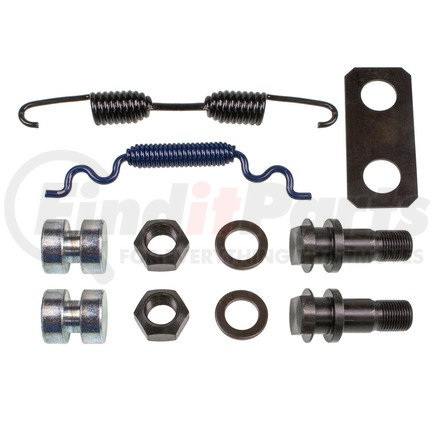 World American WAE3869 Drum Brake Hardware Kit - for Meritor 15" Diameter, Type Q Brake, Front Style