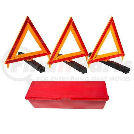 World American WA-REFLECTOR Safety Triangle - 3-Pieces, Refletorized, with Case