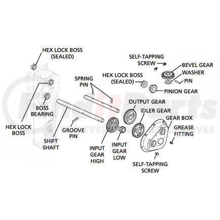 SAF HOLLAND RK-11683 - trailer jack gearbox | repair kit,gear box 2speed-atlas 65