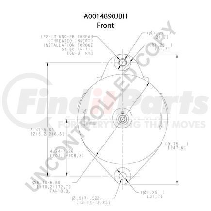 Leece Neville A0014890JBH Alternator