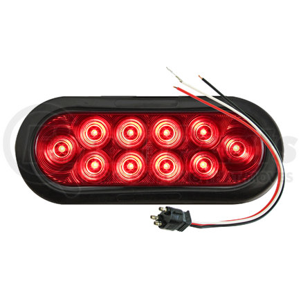 Optronics STL74RKB Red stop/turn/tail light kit with grommet and straight pigtail
