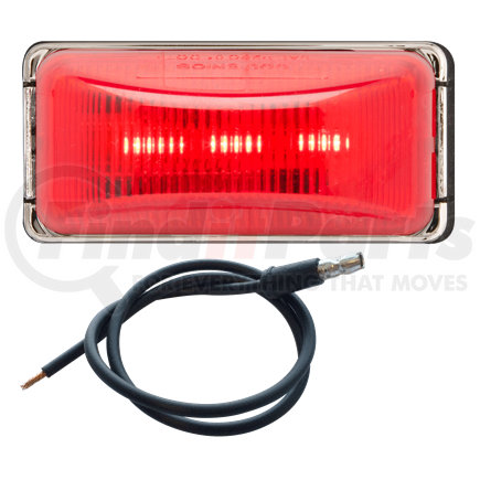 Optronics MCL91RB Kit: PC rated red marker/clearance light with chrome base and pigtail