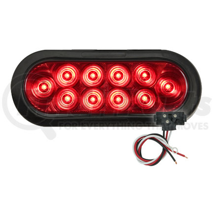 Optronics STL74RBK Red stop/turn/tail light kit with grommet & right angle pigtail