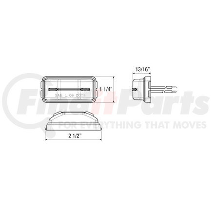 Optronics LPL91CS Retail pack: 2-LED sealed snap-in license light