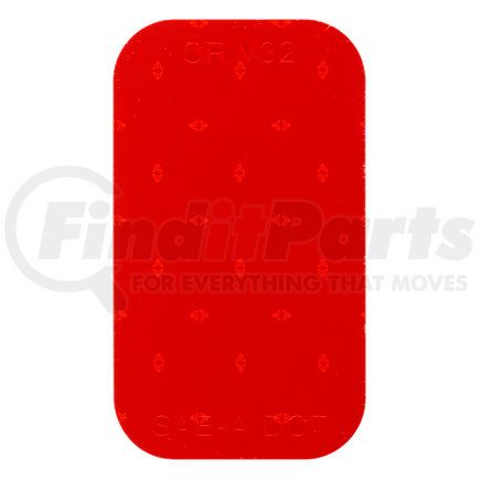 Optronics RT10R1B Red 3.5" x 2" self-adhesive reflector