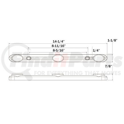 Optronics MCL98RB Red identification light bar