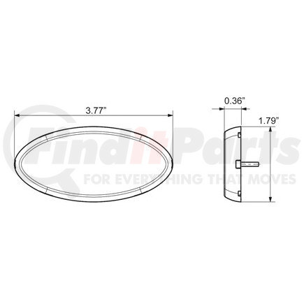 Optronics MCL0030RBB Marker/Clearance Light Housing - without Bulb, Surface Mount, 12V, 0.073 AMP Draw, Hardwired