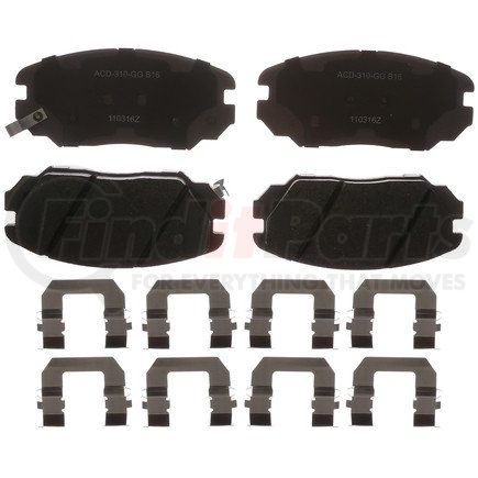 ACDelco 14D1125CHF1 Ceramic Front Disc Brake Pad