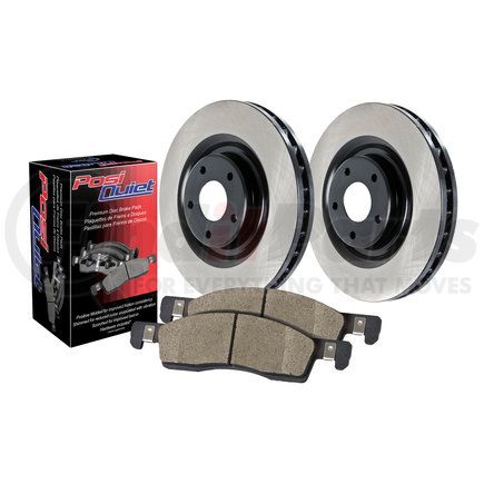 Centric 909.62546 Posi Quiet Brake Pads with Premium Brake Rotors