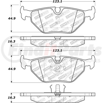 Centric 308.03960 Disc Brake Pad Set | FinditParts