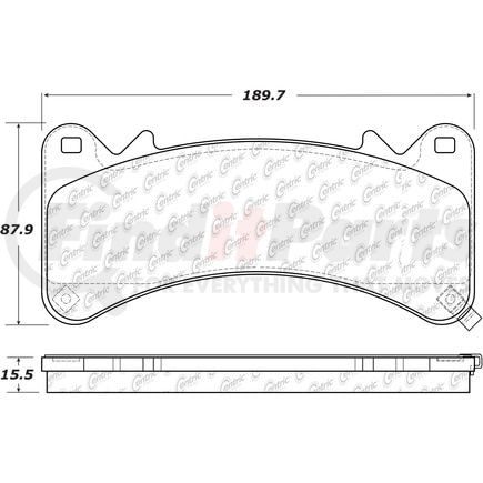 Centric 106.19100 Posi Quiet Extended Wear Brake Pads with Shims
