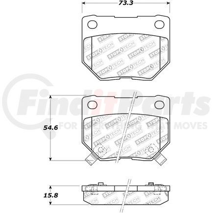 Centric 308.04611 Street Brake Pads with Shims