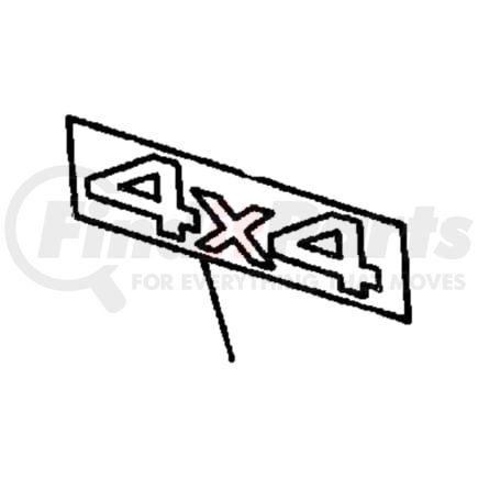 Chrysler 5DV76SJQ DECAL. 4 x 4. Diagram 3