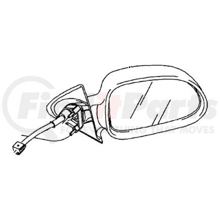 CHRYSLER 55077078AE MIRROR. Right. Outside Rearview Electric Foldaway. Diagram 3