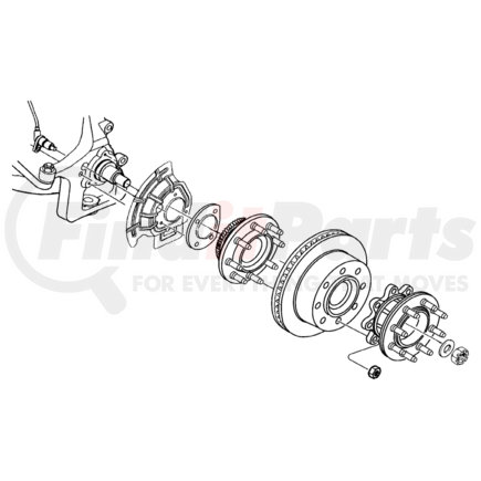 Chrysler 52069879AA HUB AND ROTOR. Left. Brake. Diagram 21