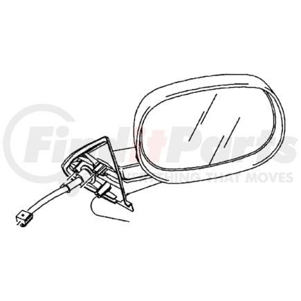 Chrysler 55077254AE MIRROR. Right. Outside Rearview. Diagram 2