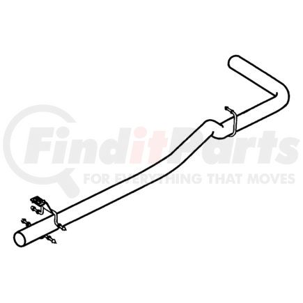 Chrysler 52020076AB Exhaust Tail Pipe - fits 1998 Dodge Ram Van