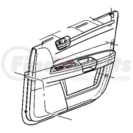 Chrysler 1AF091DDAC Door Interior Trim Panel - Driver Side