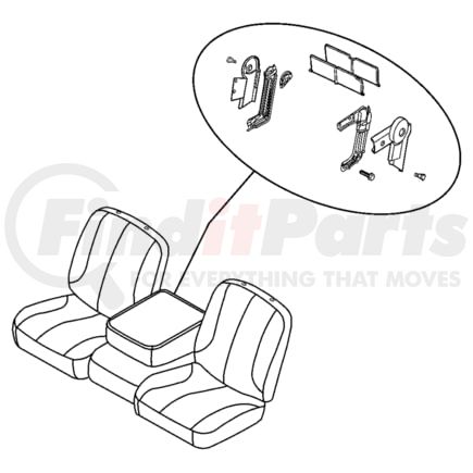 Chrysler 1BQ551L5AA Seat Armrest Base - fits 2005 Dodge Ram Pickup Trucks