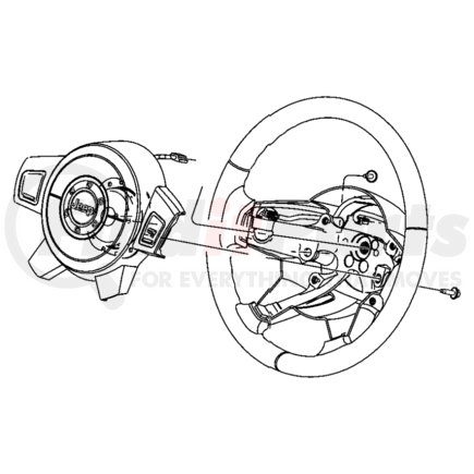 Chrysler 5JZ04ZJ8AC WHEEL. Steering. Diagram 2