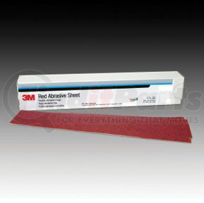 3M 1679 Red Abrasive Stikit™ Sheet, 2 3/4 in X 16 1/2 in, P80 D Weight, 25 sheets per box