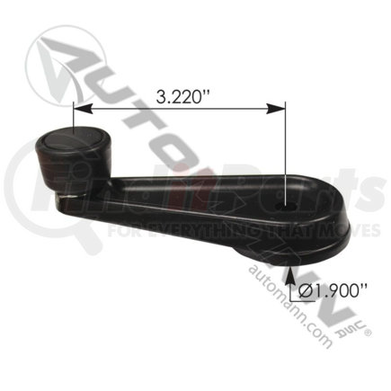 Automann HLK2077 Window Crank Handle Black, for IHC
