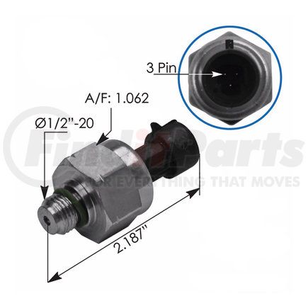 Automann 577.55611 Fuel Injection Timing Sensor, 1/2-20 Threads for International DT466E and T444E Engines