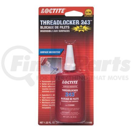 Loctite Corporation 1330906 Threadlocker 243 36ml Tube