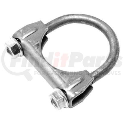 Ansa H400PZ 4" Heavy Duty 3/8" U-Bolt Exhaust Clamp with Flange Nuts - Zinc Plated Steel
