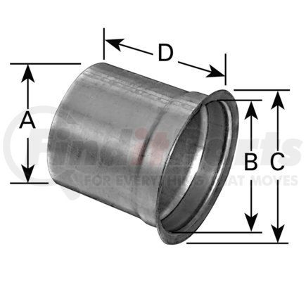 AP EXHAUST PRODUCTS 9394 - flared exhaust pipe adapter