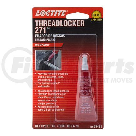 Loctite Corporation 37421 Threadlocker 271 Heavy Duty 6ml Tube