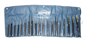 Mayhew Tools 61020 20 Pc. Punch & Chisel Set