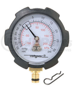 Mityvac MVA6176 Compound Vacuum/Pressure Gauge, PSI/in-Hg