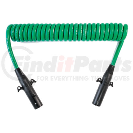 TRAMEC SLOAN 421156 - cable, abs, coil, 7-way nylon, abs green, 12', 12" lds | cable, abs, coil, 7-way nylon, abs green, 12', 12" lds