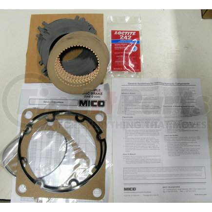 MICO 12-501-306 Disk Brake Parts Kit MICO 12-501-306 Lining Kit Allied Winch 250847
