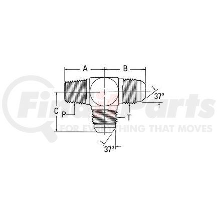 Aeroquip 2028-16-16S Adapter - Adaptor Tee