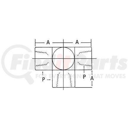Weatherhead 2090-16-16S Adapter - Adaptor FP x FP x FP Tee